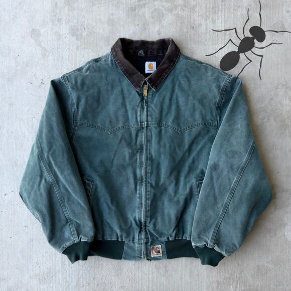 Carhartt Other - Carhartt HTG green quilted Santa Fe work wear jacket